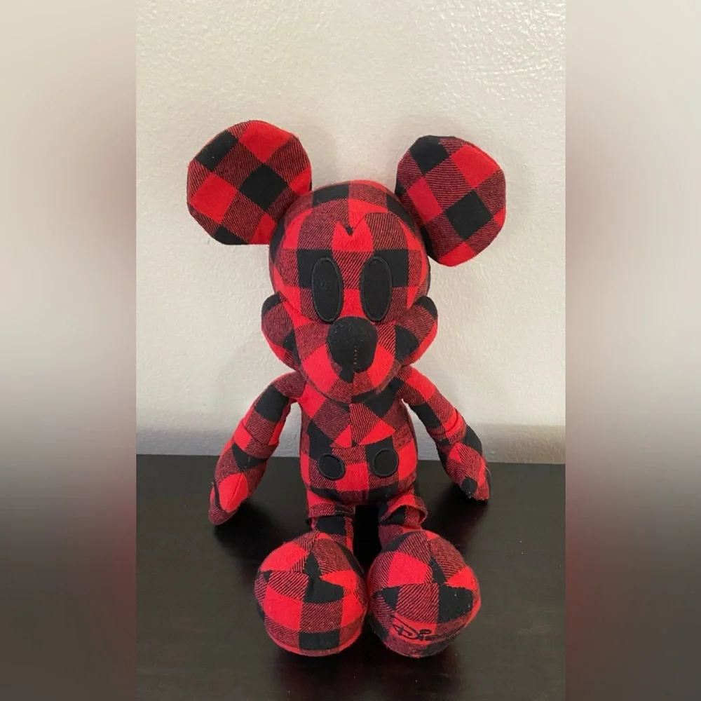 Disney Mickey Mouse X AE American Eagle Special Edition Plush Doll‎ Red Plaid
